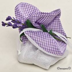 SAQUITO flor lavanda con 5 bombones