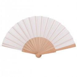 ABANICO TELA Y MADERA