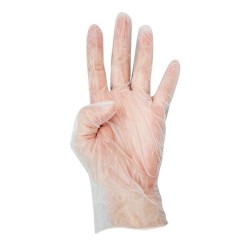 GUANTES DESECHABLES VINILO CAJA 100U.