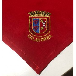 PAÑUELO ROJO  BORDADO ESCUDO CALAHORRA